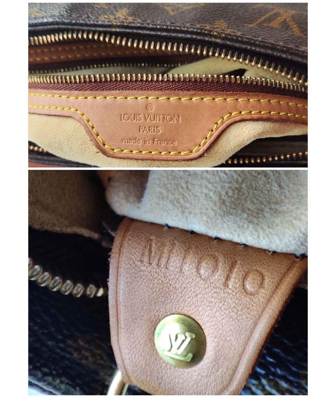 LOUIS VUITTON Коричневая сумка тоут из искусственной кожи, фото 9