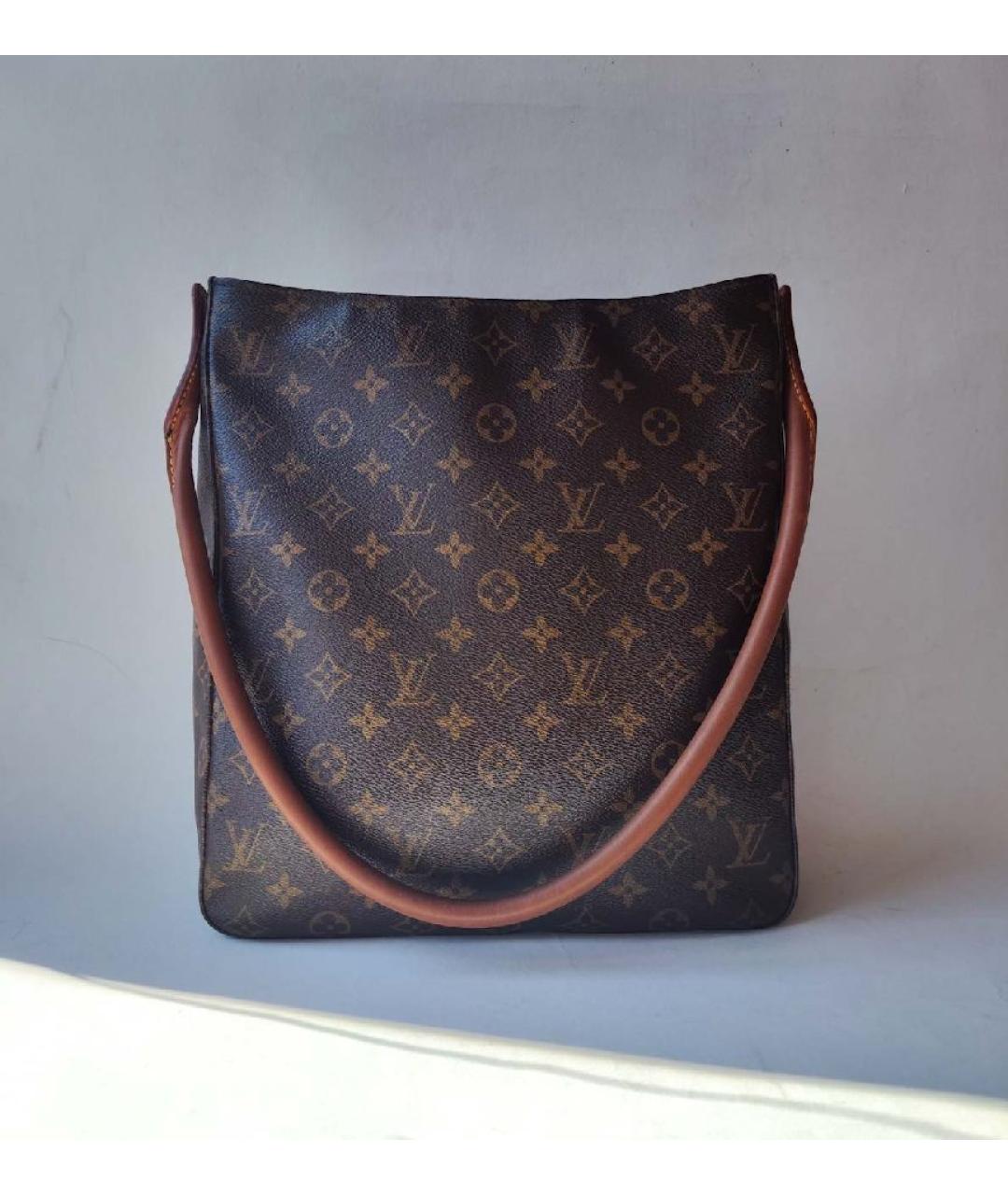 LOUIS VUITTON Коричневая сумка тоут из искусственной кожи, фото 2