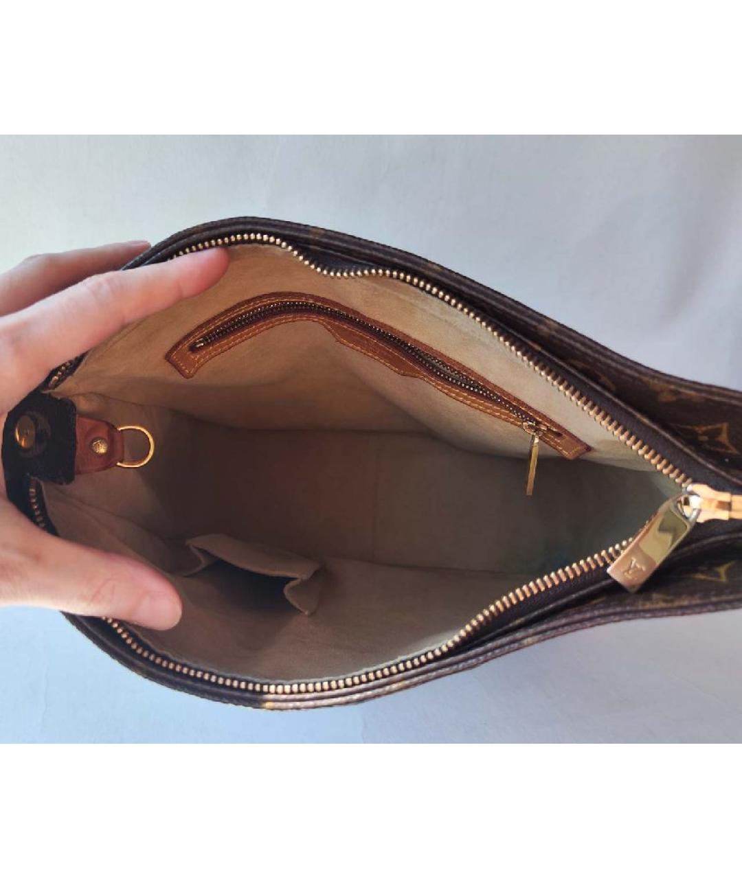 LOUIS VUITTON Коричневая сумка тоут из искусственной кожи, фото 4
