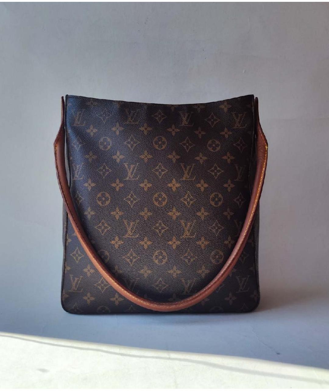 LOUIS VUITTON Коричневая сумка тоут из искусственной кожи, фото 3