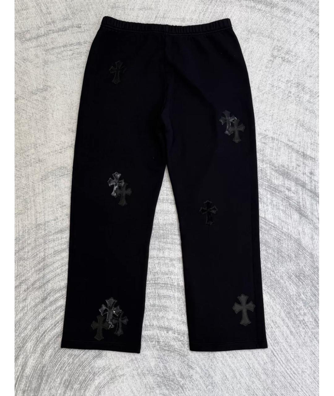 CHROME HEARTS Черные хлопковые повседневные брюки, фото 2