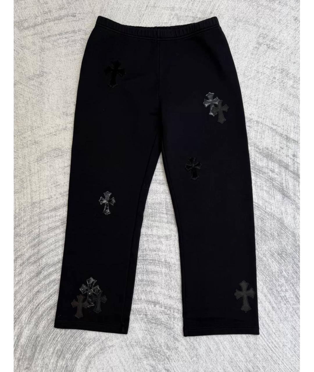 CHROME HEARTS Черные хлопковые повседневные брюки, фото 6