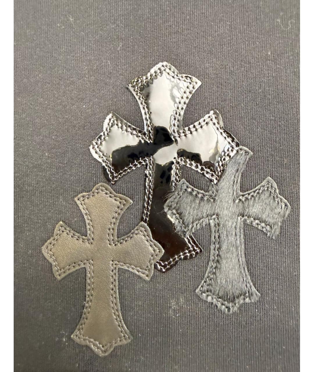 CHROME HEARTS Черные хлопковые повседневные брюки, фото 3