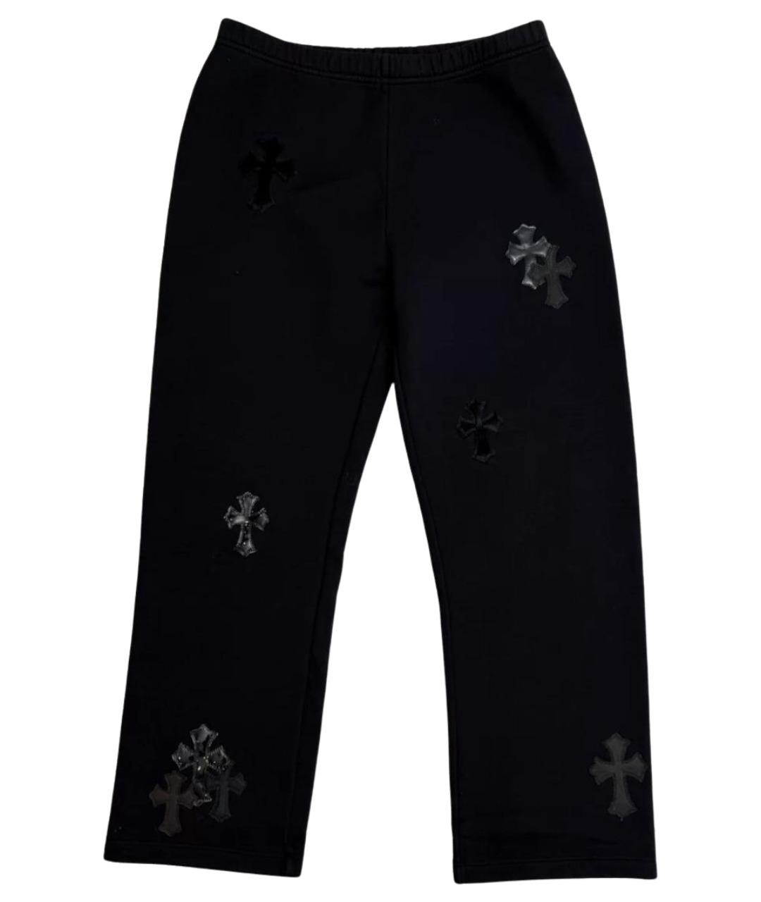CHROME HEARTS Черные хлопковые повседневные брюки, фото 1