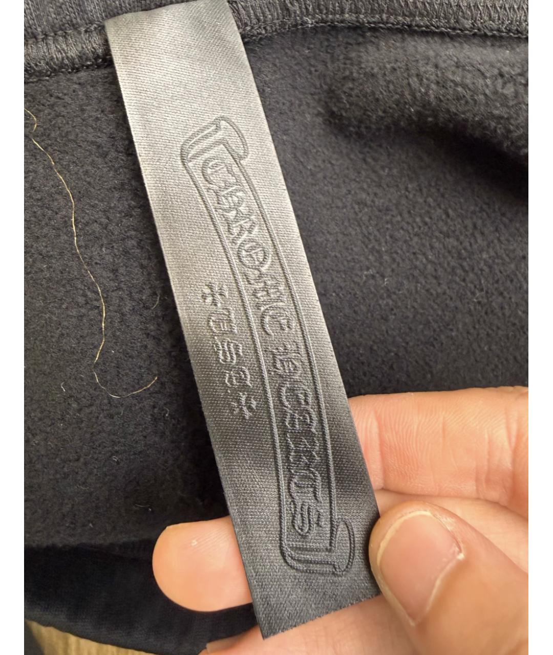 CHROME HEARTS Черные хлопковые повседневные брюки, фото 4