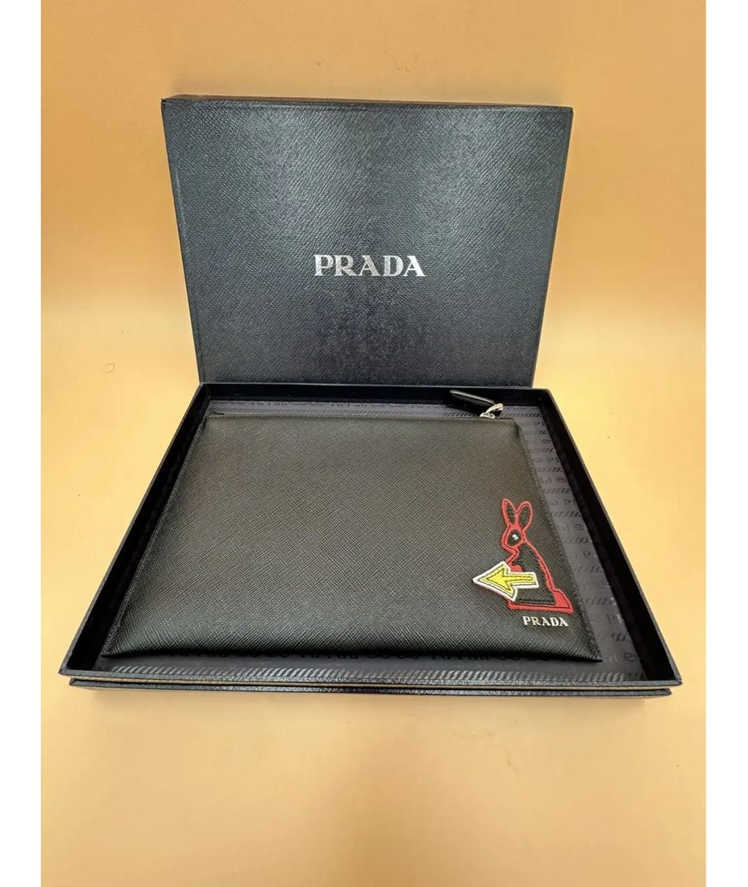 PRADA Черная кожаная папка для документов, фото 4