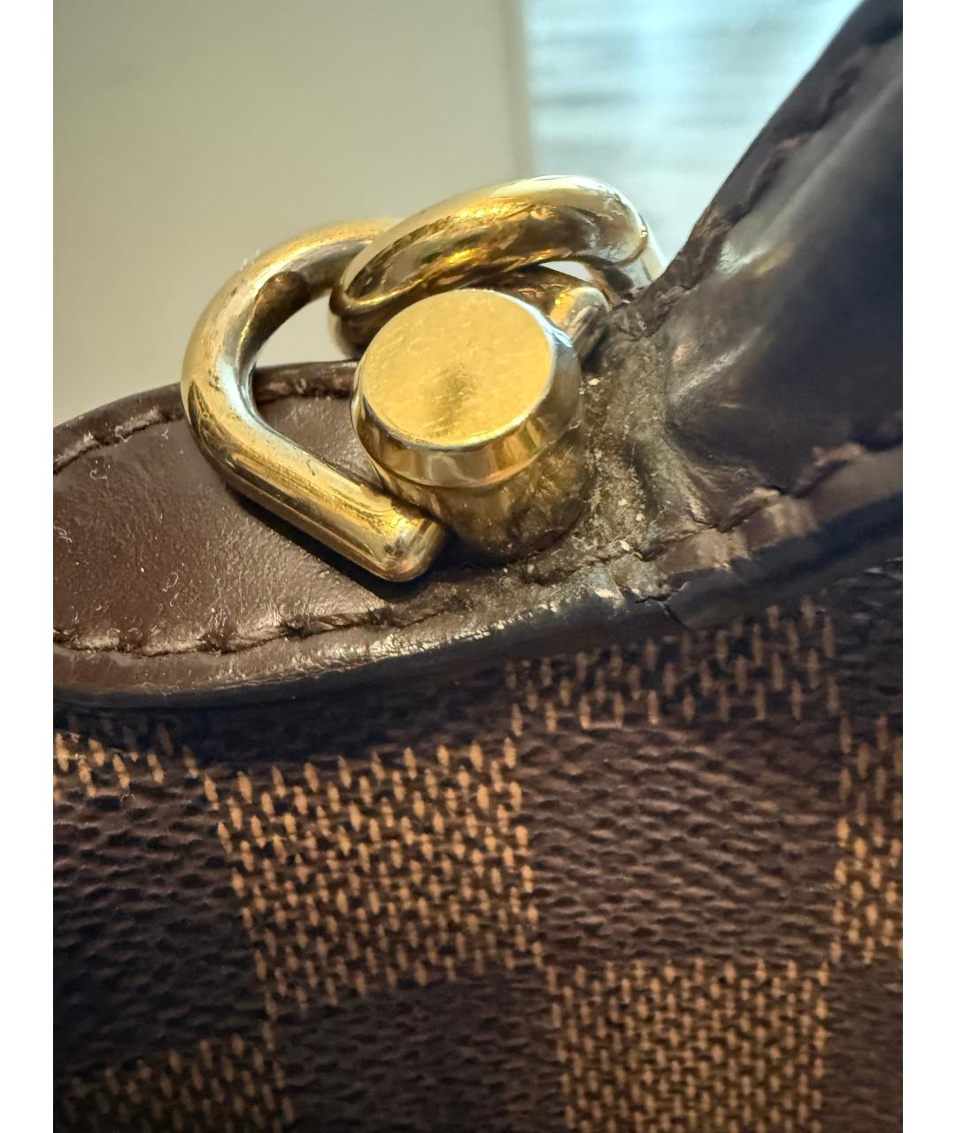 LOUIS VUITTON Коричневая кожаная сумка тоут, фото 6