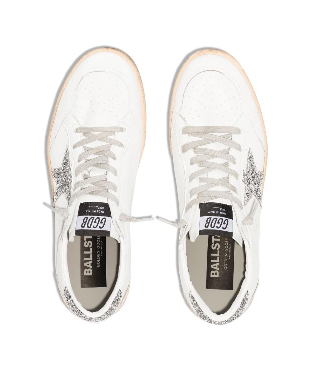 GOLDEN GOOSE Белые кожаные кроссовки, фото 2