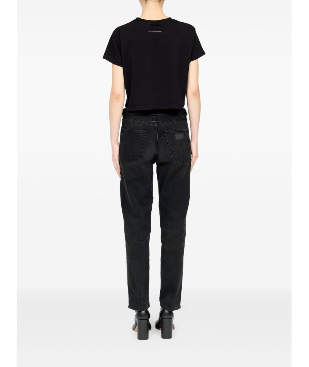 MM6 MAISON MARGIELA Черная хлопковая футболка, фото 3