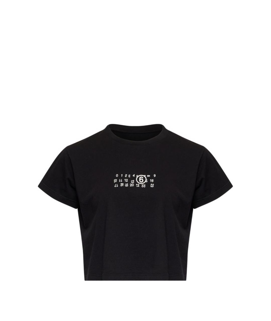MM6 MAISON MARGIELA Черная хлопковая футболка, фото 1