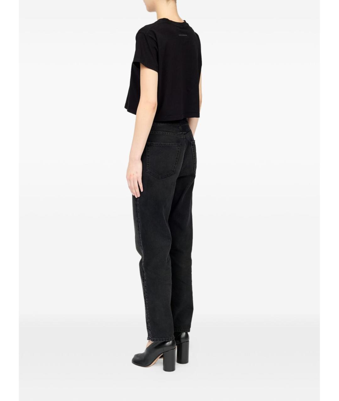 MM6 MAISON MARGIELA Черная хлопковая футболка, фото 6