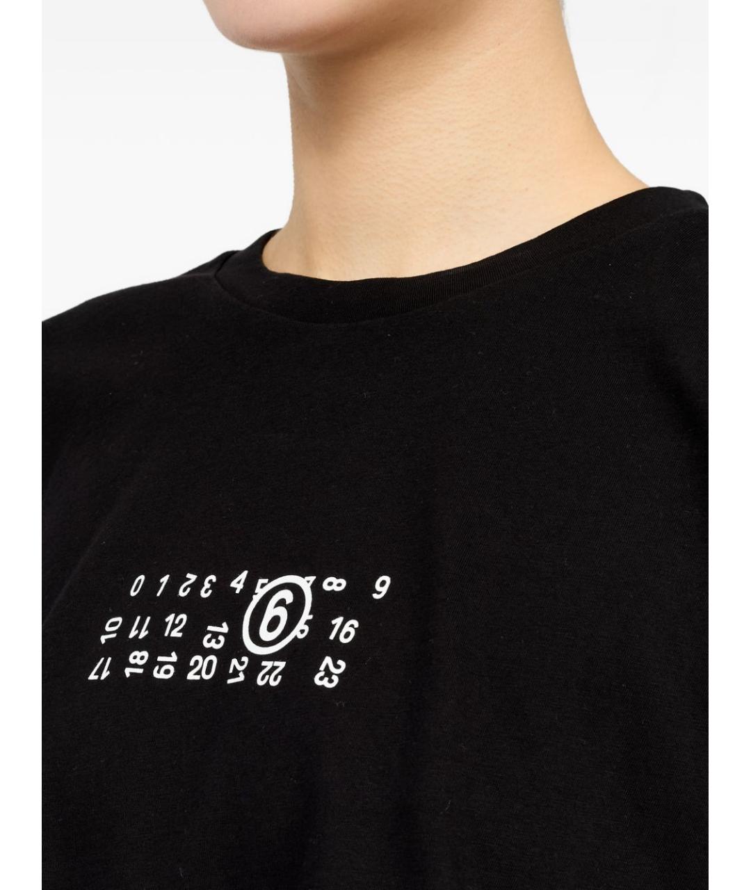 MM6 MAISON MARGIELA Черная хлопковая футболка, фото 5