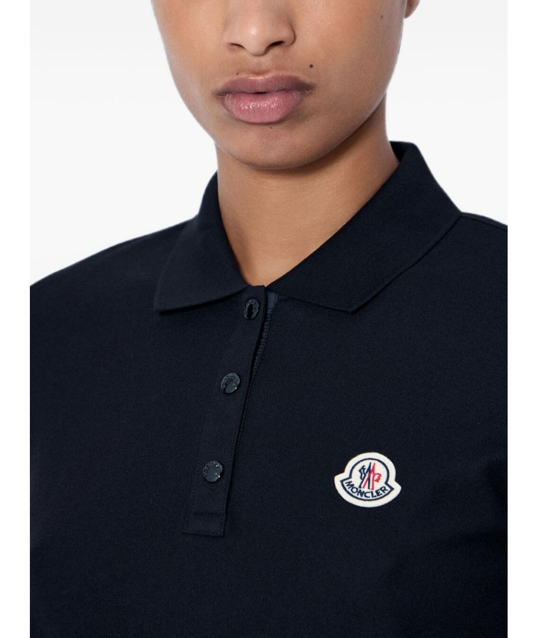 MONCLER Черная хлопковая футболка, фото 2