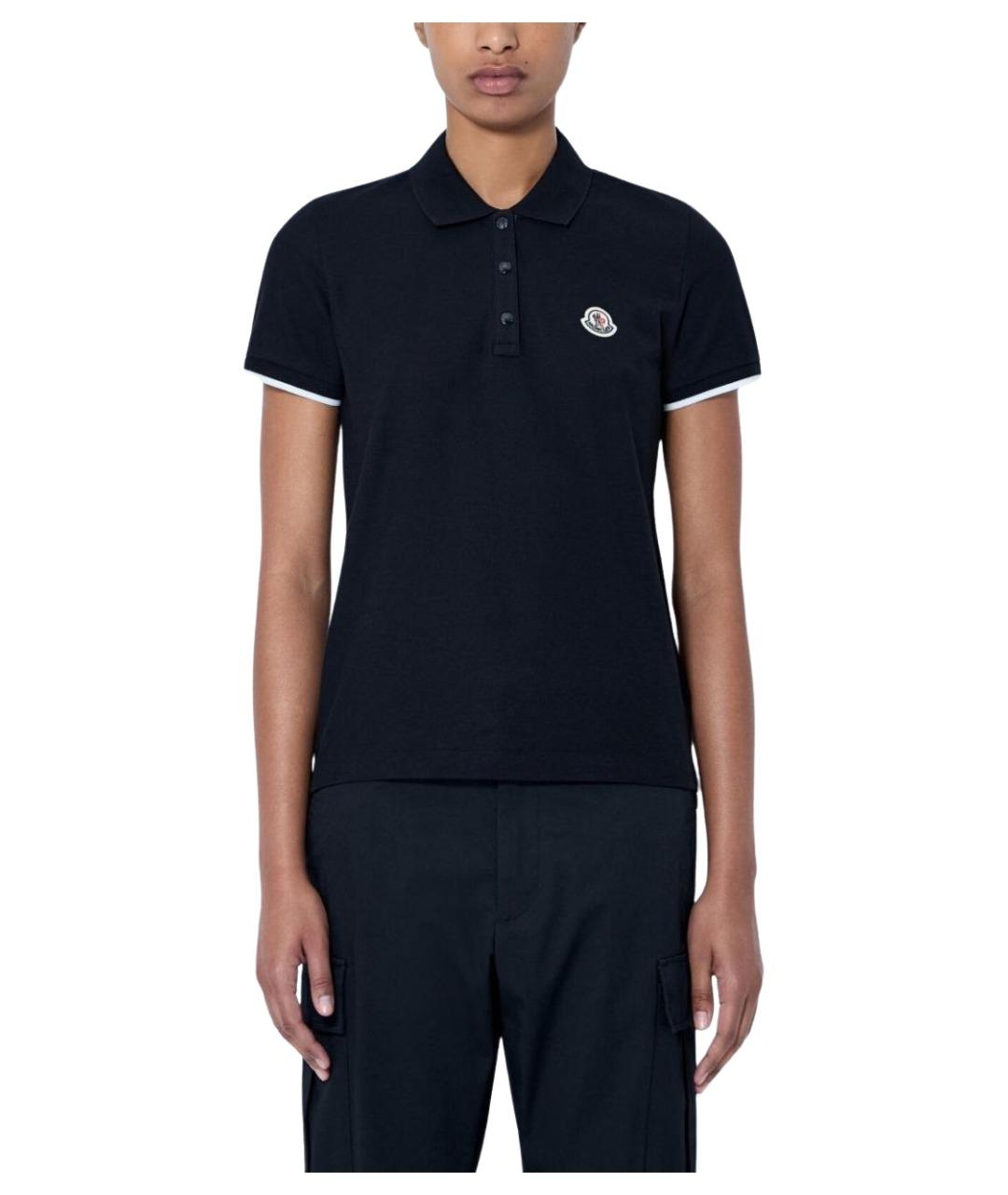 MONCLER Черная хлопковая футболка, фото 1