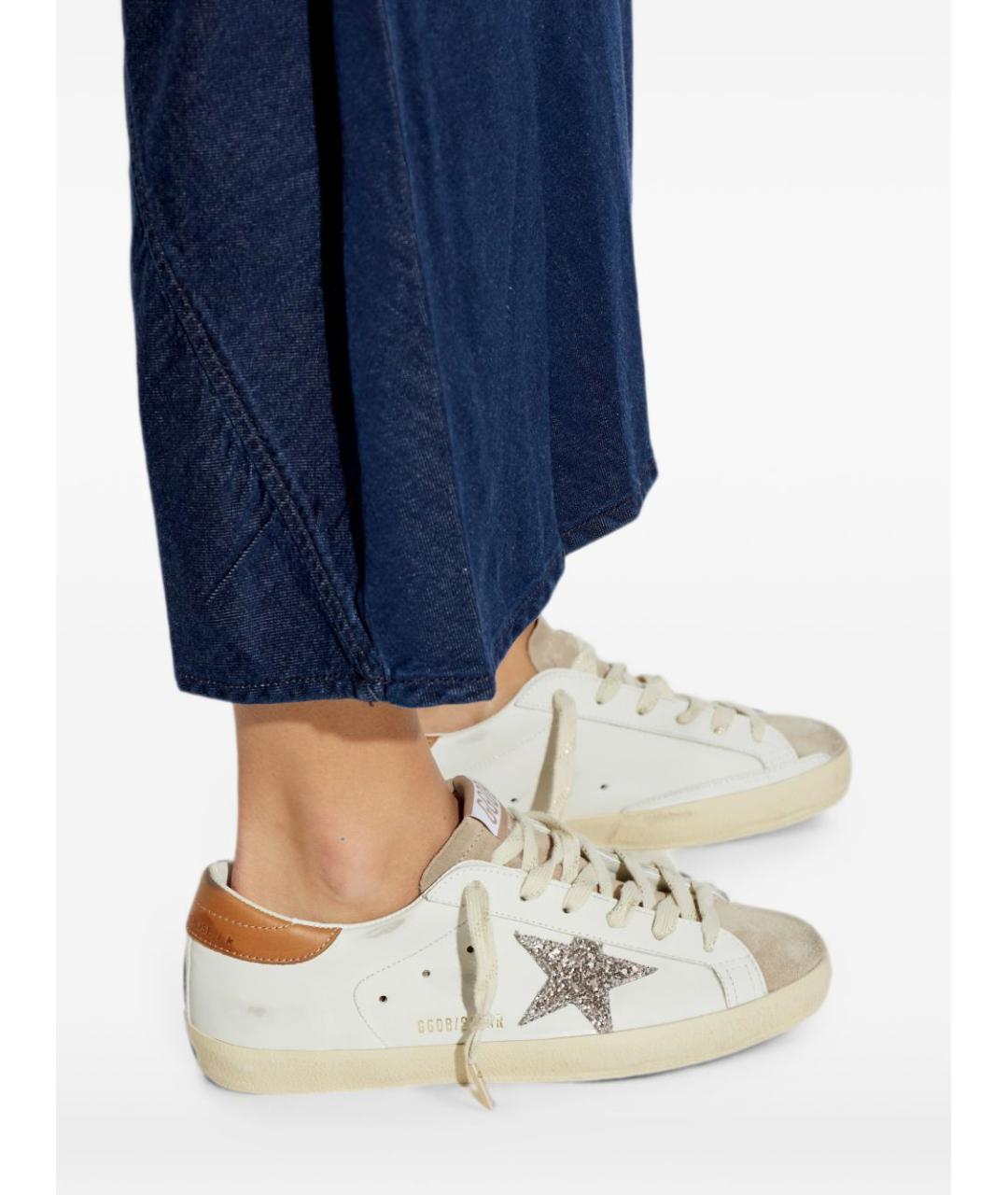 GOLDEN GOOSE Белые кожаные кроссовки, фото 5