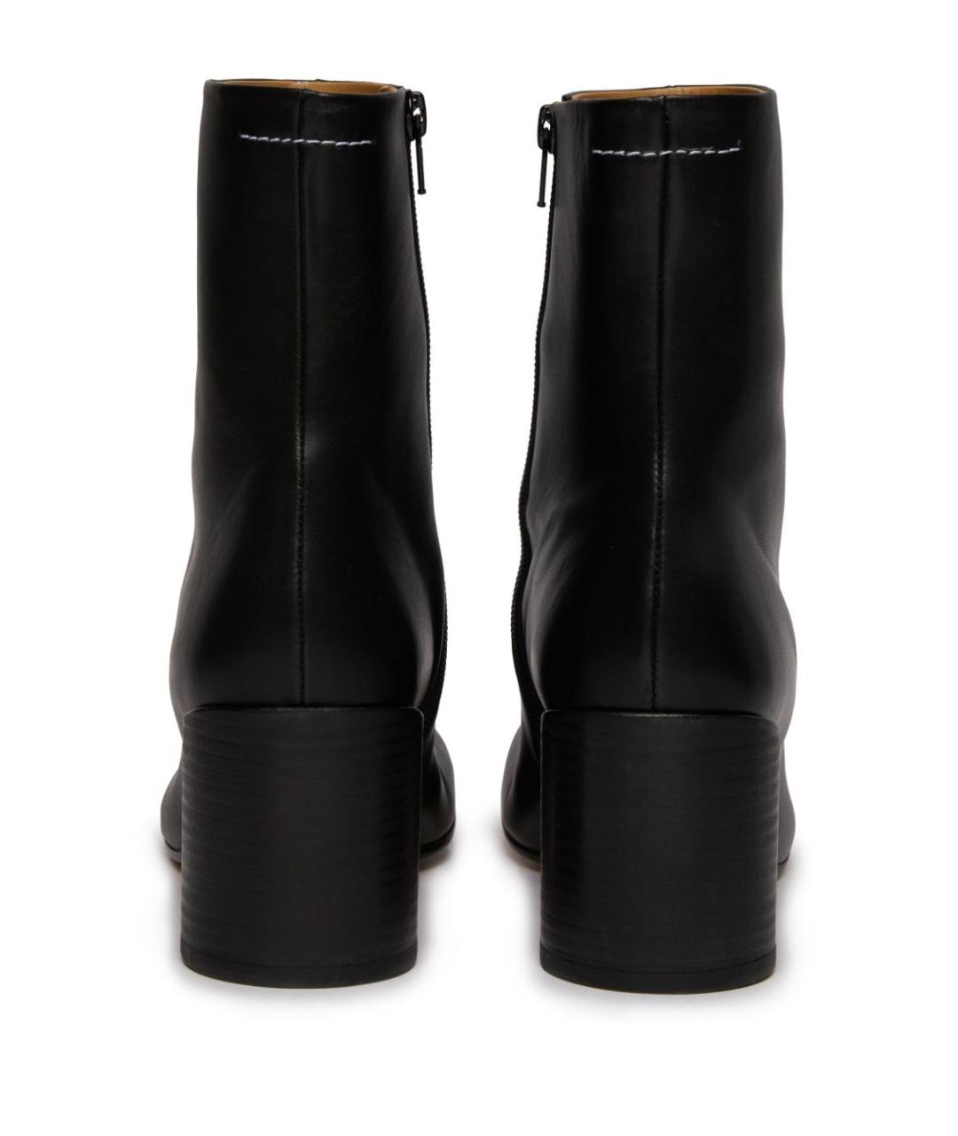MM6 MAISON MARGIELA Черные кожаные полусапоги, фото 5