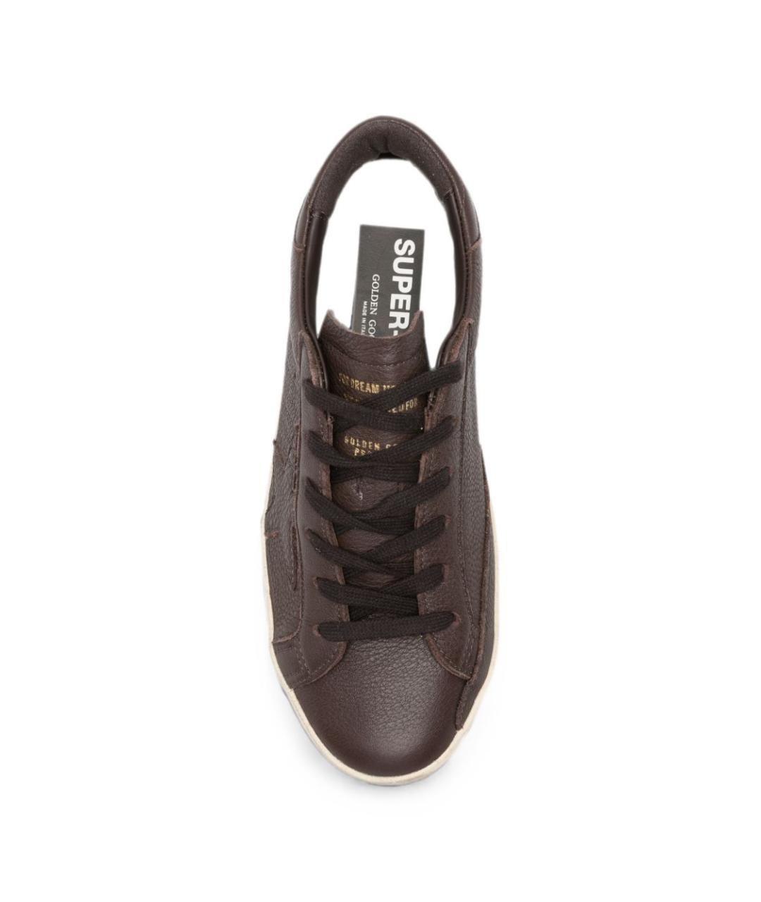 GOLDEN GOOSE Коричневые кожаные кеды, фото 3