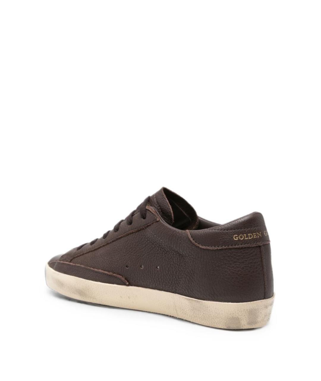 GOLDEN GOOSE Коричневые кожаные кеды, фото 2