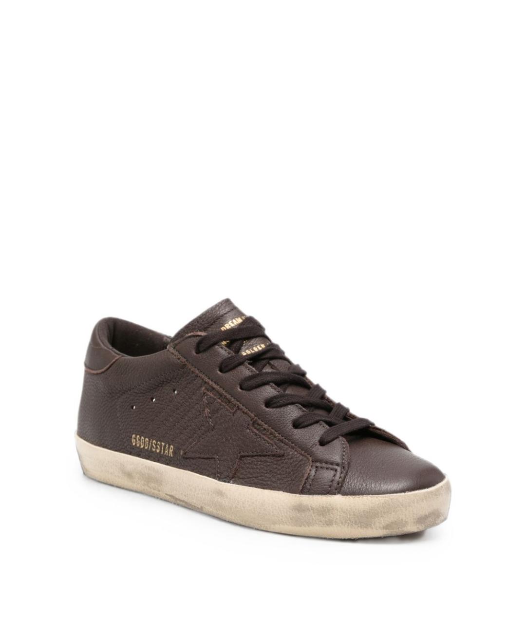 GOLDEN GOOSE Коричневые кожаные кеды, фото 4