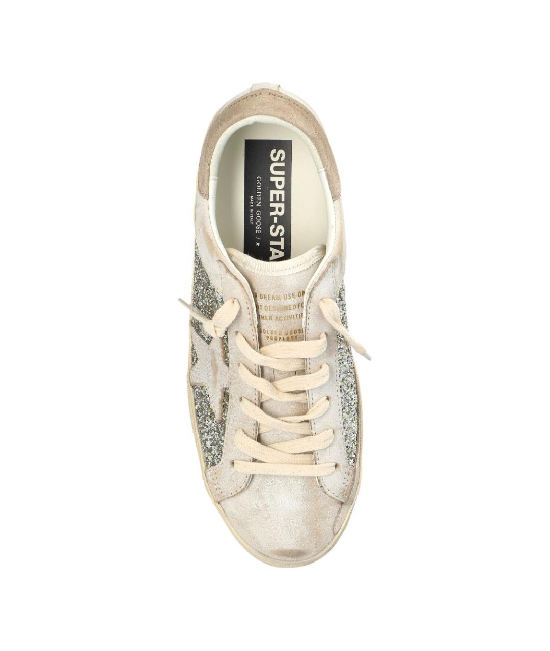 GOLDEN GOOSE Белые кожаные кроссовки, фото 4