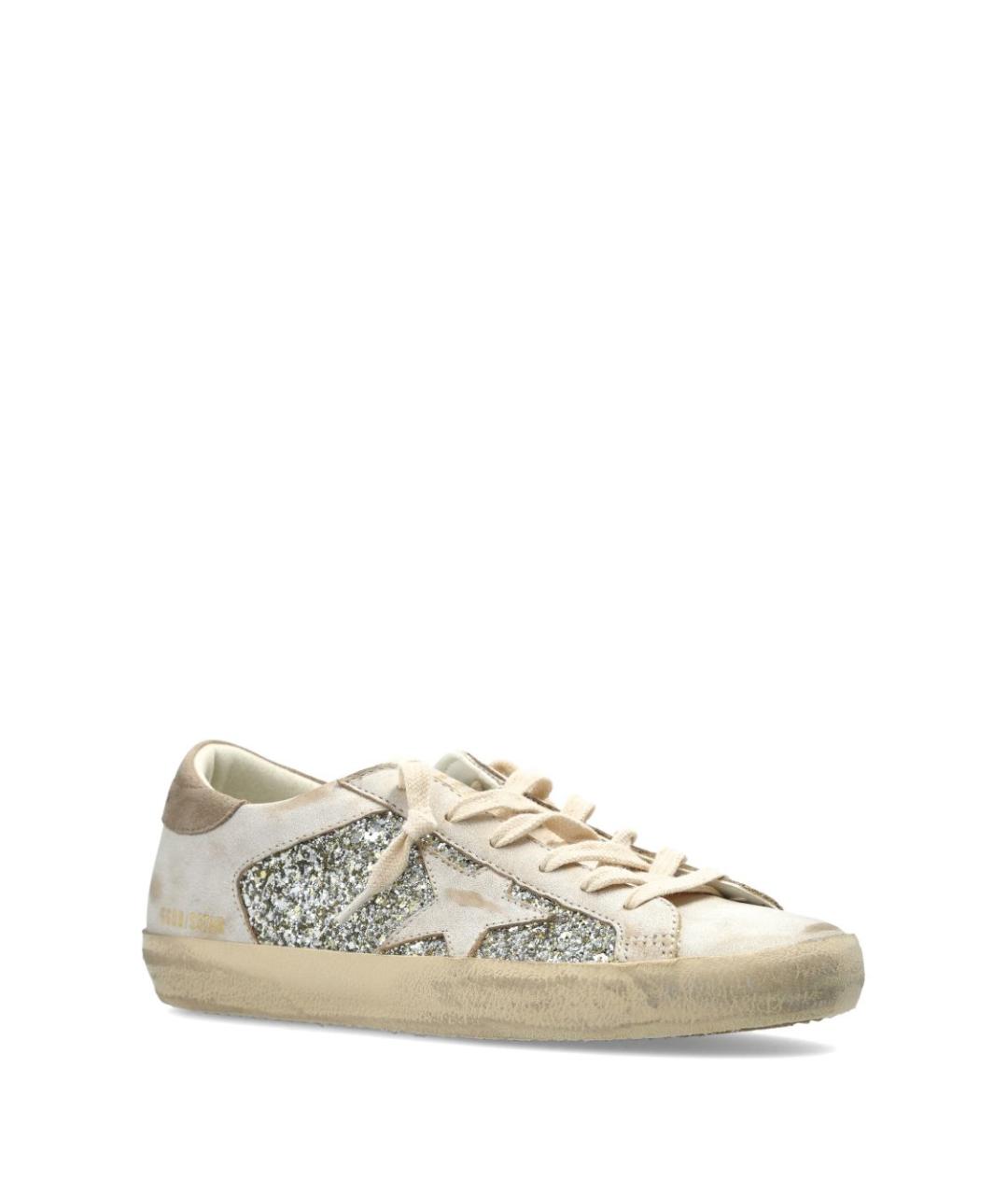 GOLDEN GOOSE Белые кожаные кроссовки, фото 2