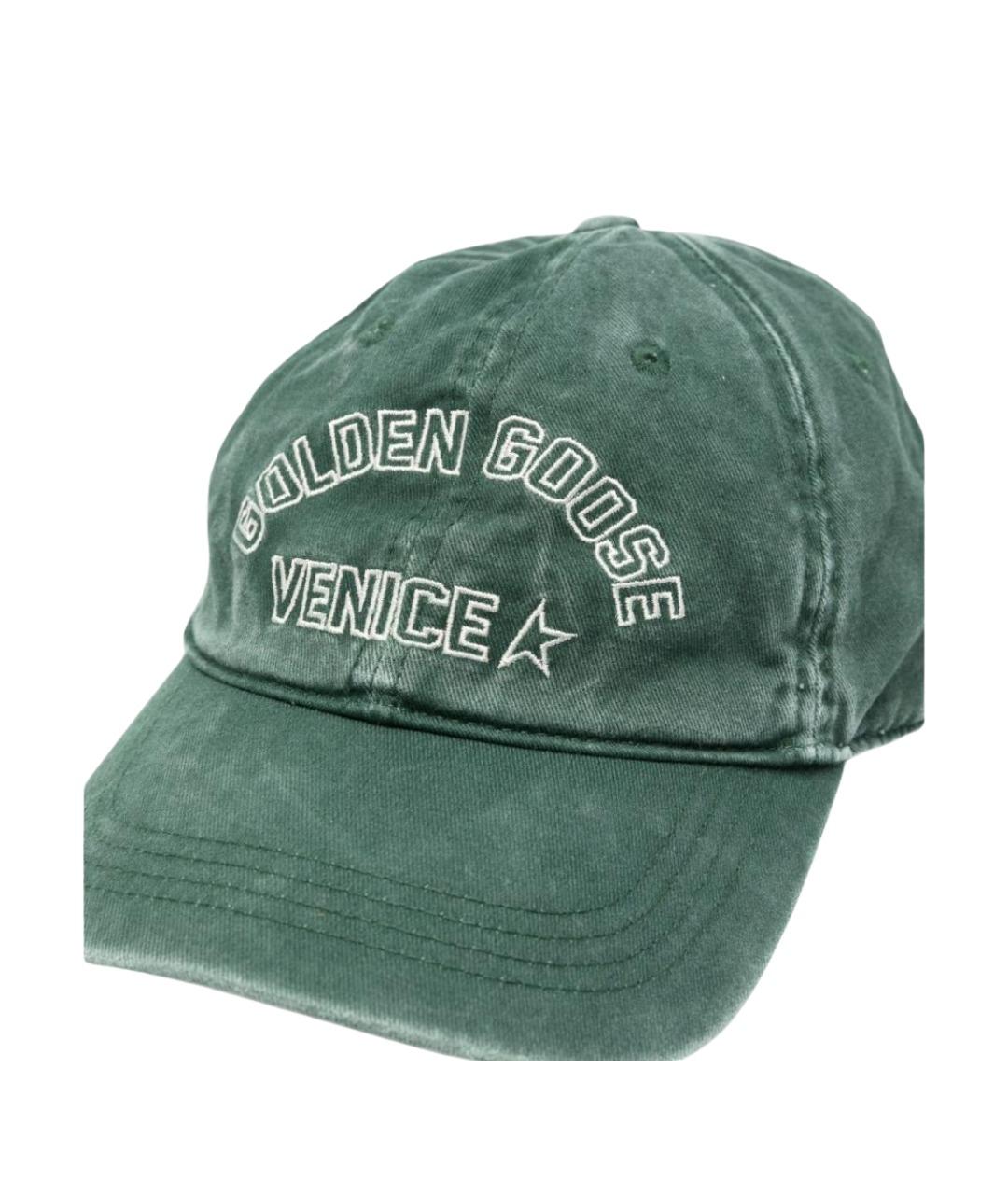 GOLDEN GOOSE Зеленая хлопковая кепка/бейсболка, фото 1
