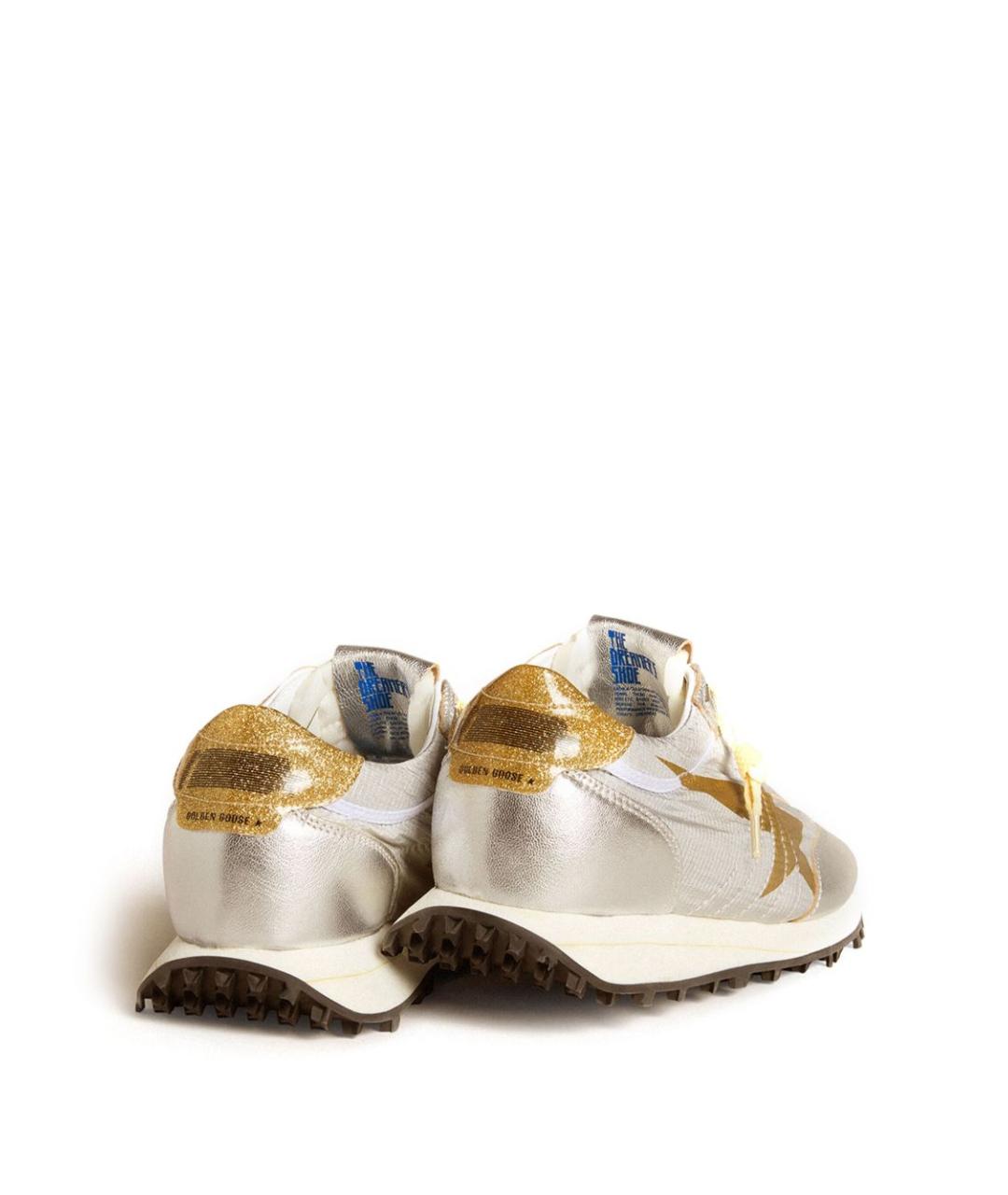 GOLDEN GOOSE Серебряные синтетические кеды, фото 3