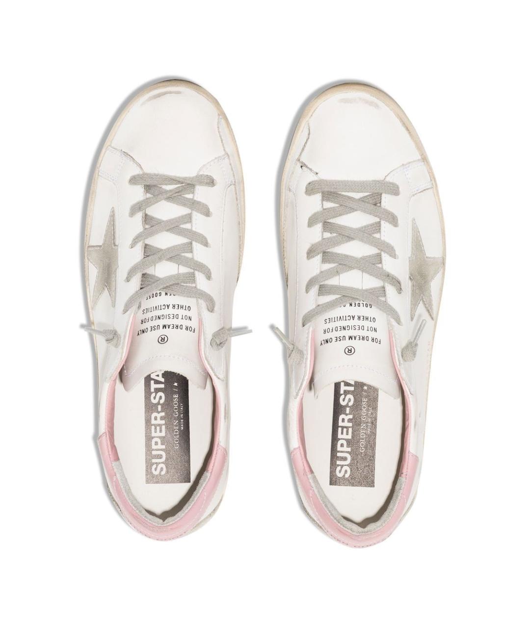 GOLDEN GOOSE Белые кожаные кроссовки, фото 2