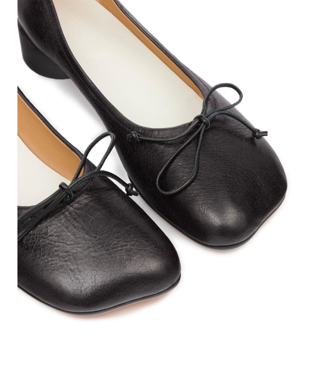 MM6 MAISON MARGIELA Черные кожаные балетки, фото 5