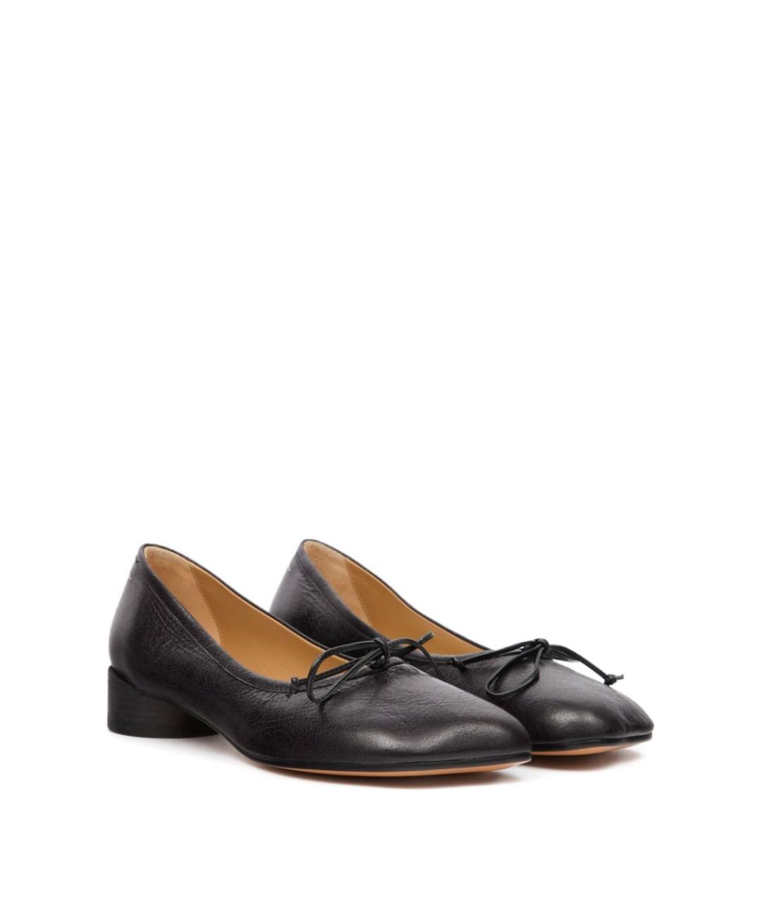 MM6 MAISON MARGIELA Черные кожаные балетки, фото 4
