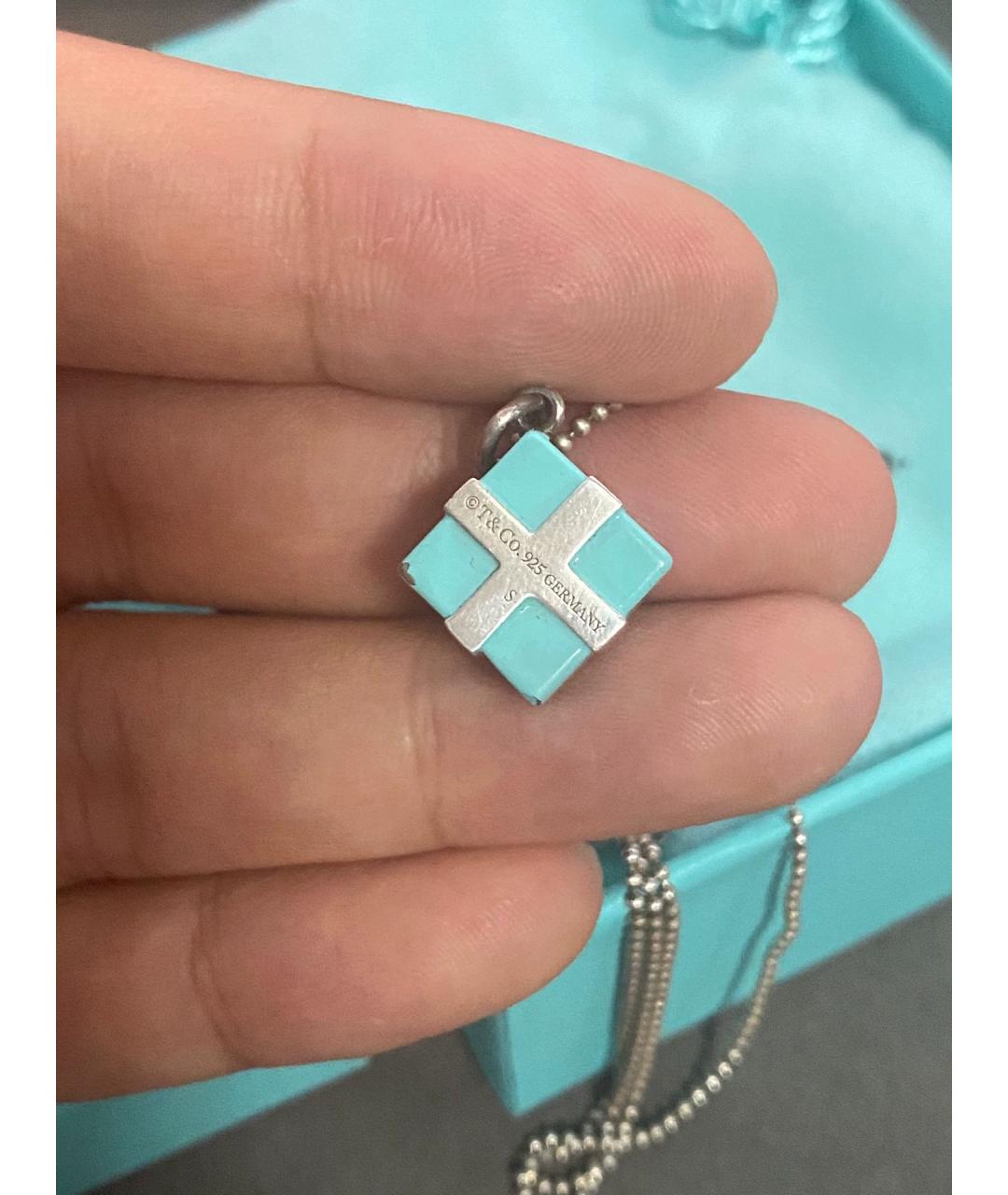 TIFFANY&CO Синяя серебряная цепочка, фото 6
