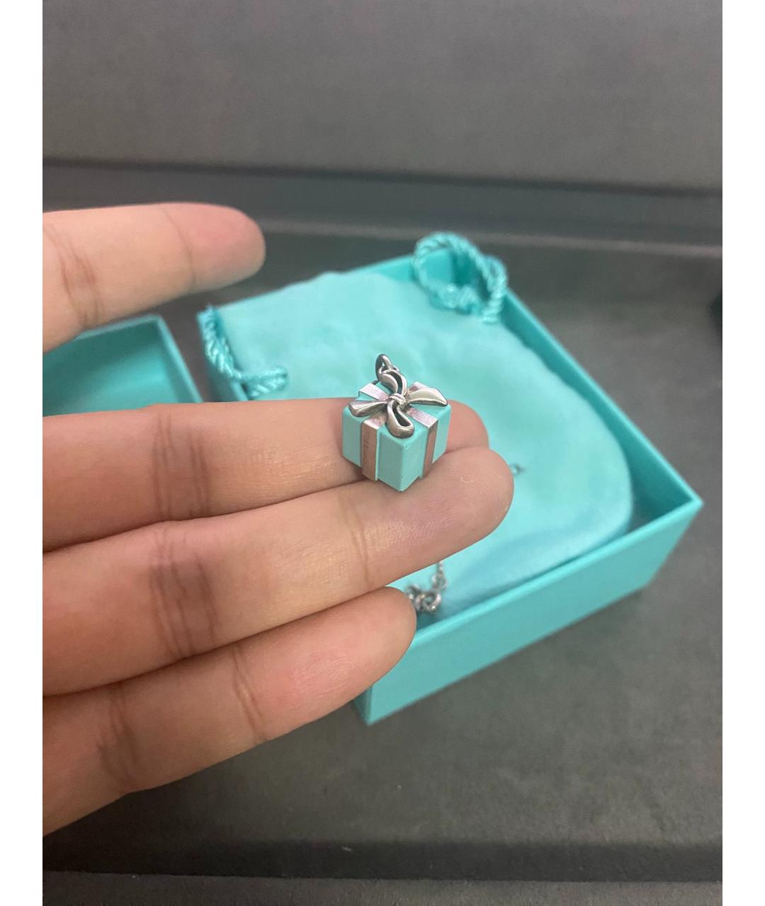 TIFFANY&CO Синяя серебряная цепочка, фото 4