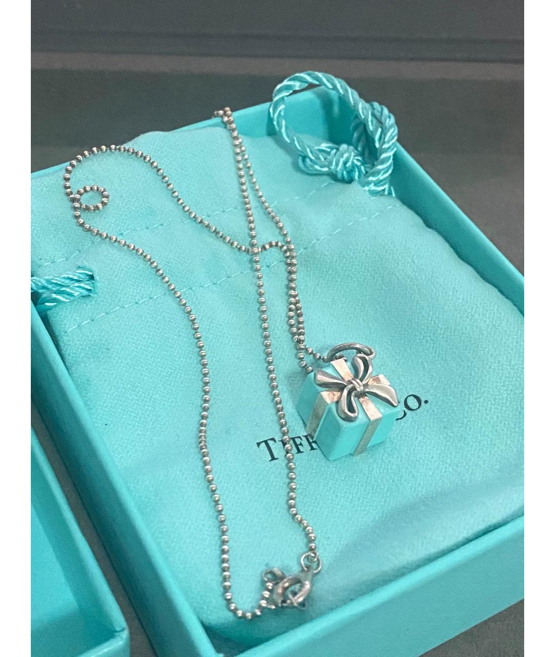 TIFFANY&CO Синяя серебряная цепочка, фото 7