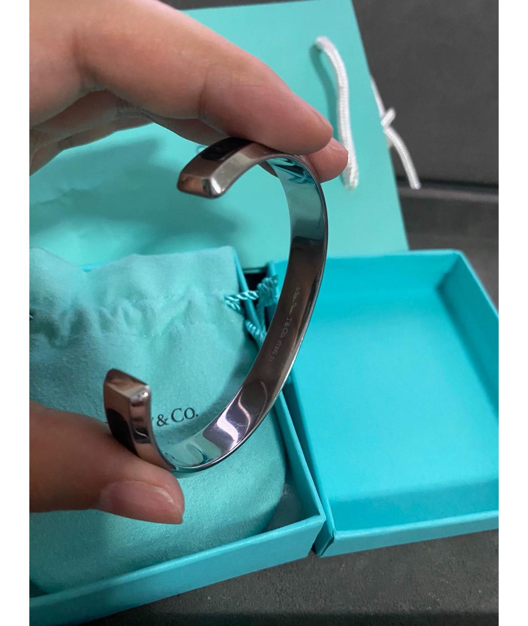 TIFFANY&CO Черный серебряный браслет, фото 5