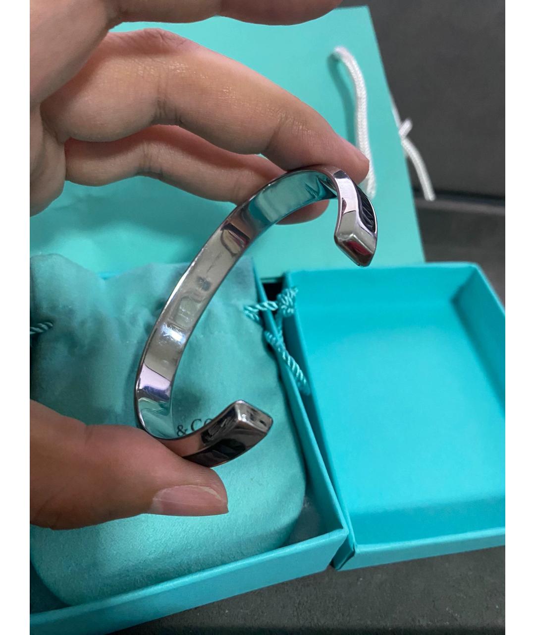 TIFFANY&CO Черный серебряный браслет, фото 4