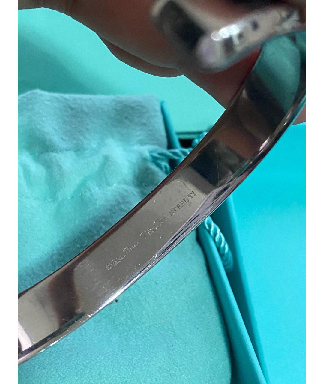 TIFFANY&CO Черный серебряный браслет, фото 6