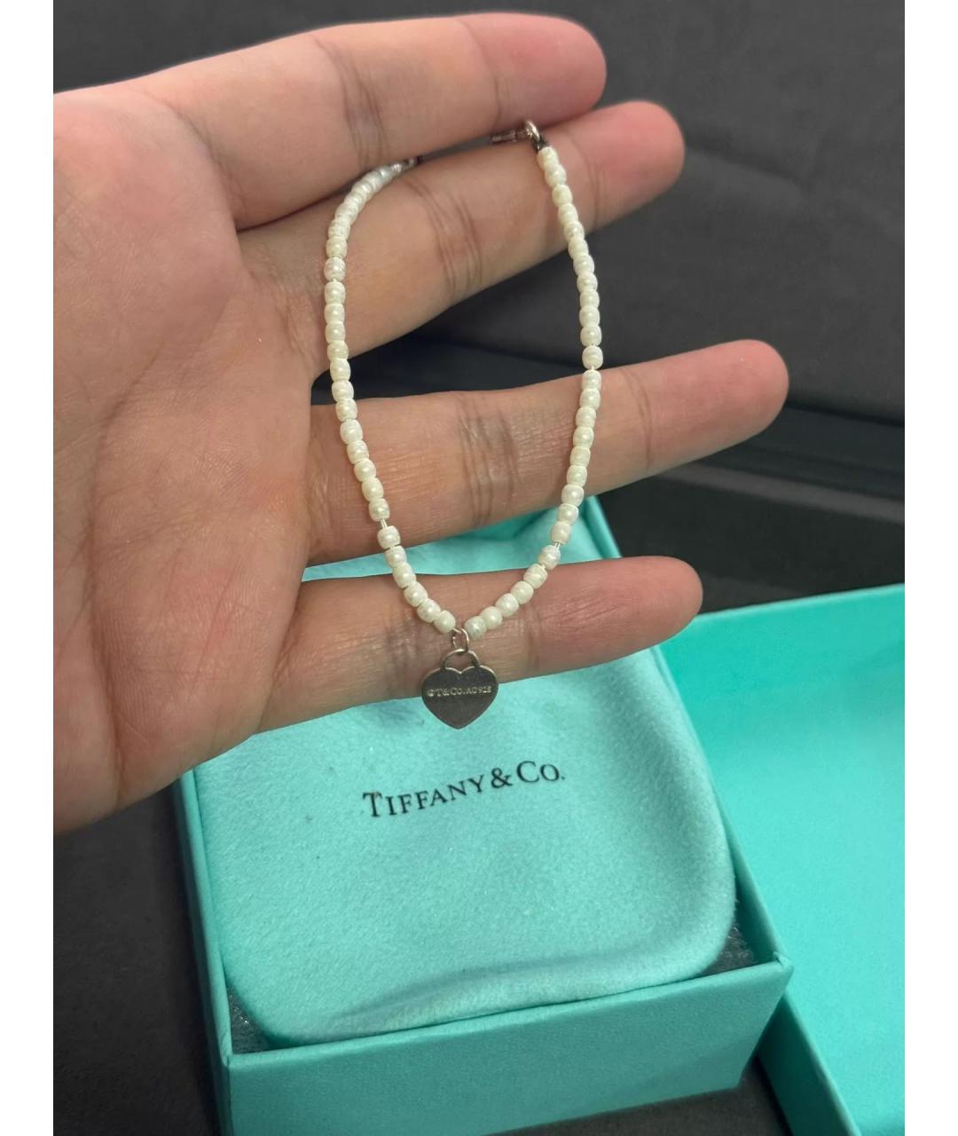 TIFFANY&CO Белый серебряный браслет, фото 4