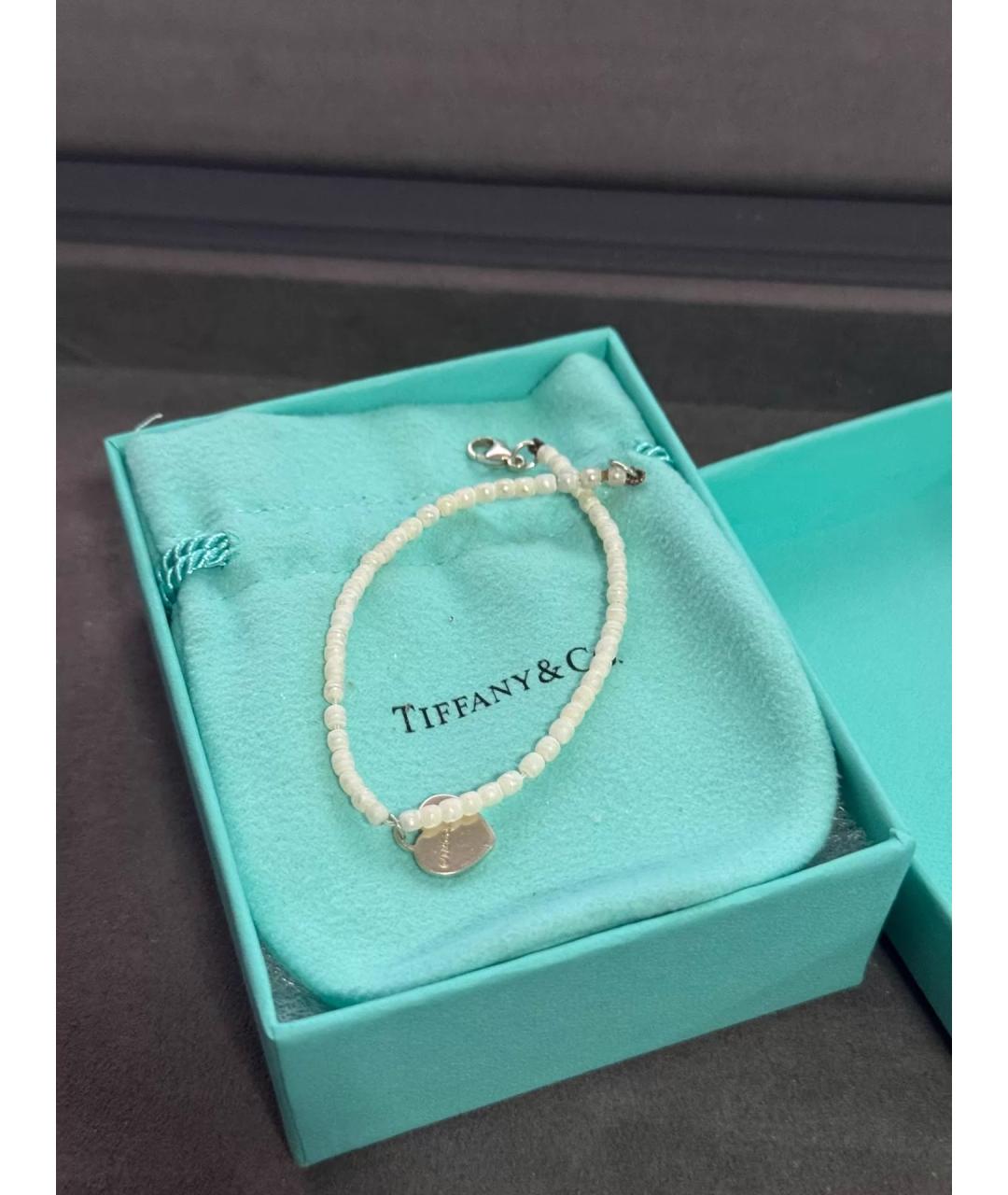 TIFFANY&CO Белый серебряный браслет, фото 5