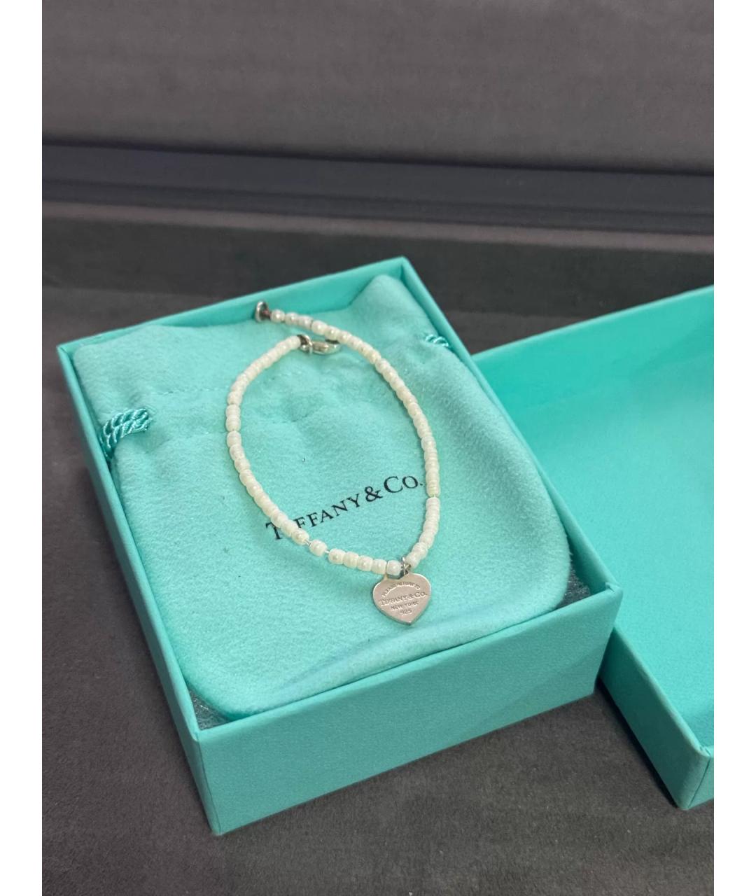 TIFFANY&CO Белый серебряный браслет, фото 6