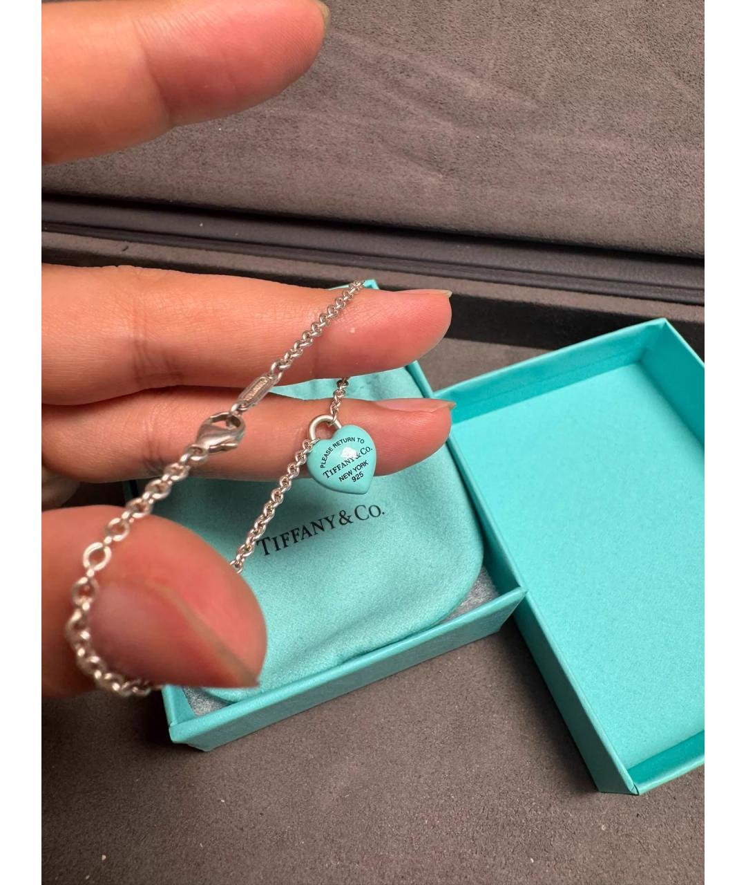 TIFFANY&CO Бирюзовый серебряный браслет, фото 4