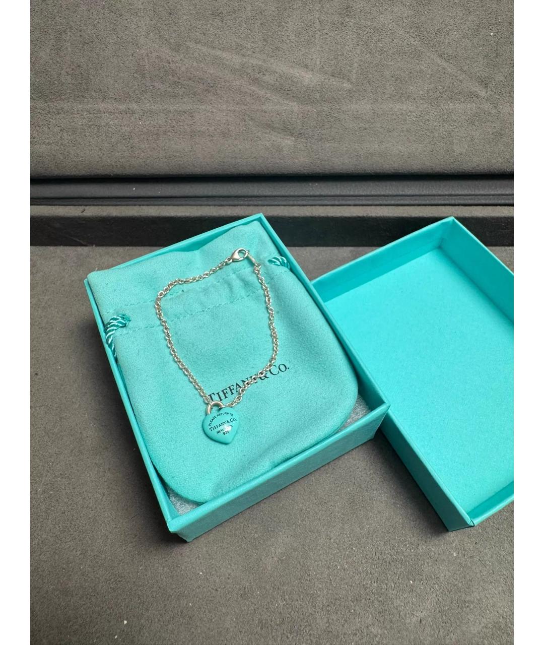 TIFFANY&CO Бирюзовый серебряный браслет, фото 7