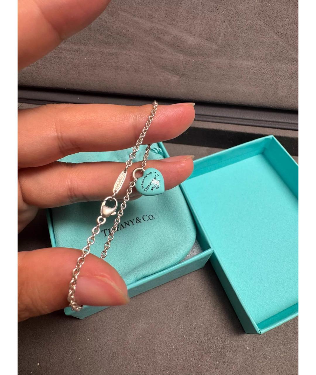 TIFFANY&CO Бирюзовый серебряный браслет, фото 3