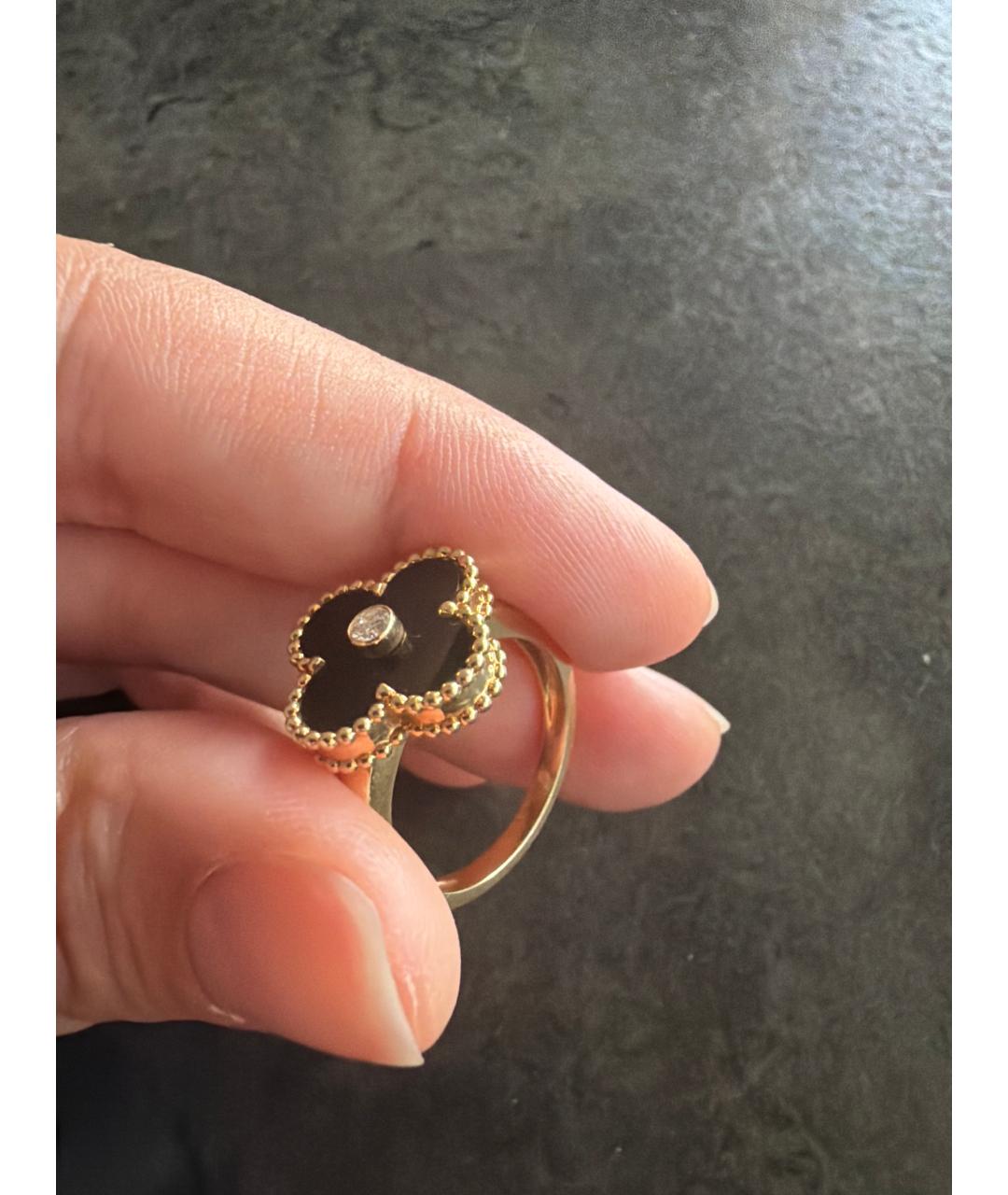 VAN CLEEF & ARPELS Черное кольцо из желтого золота, фото 5