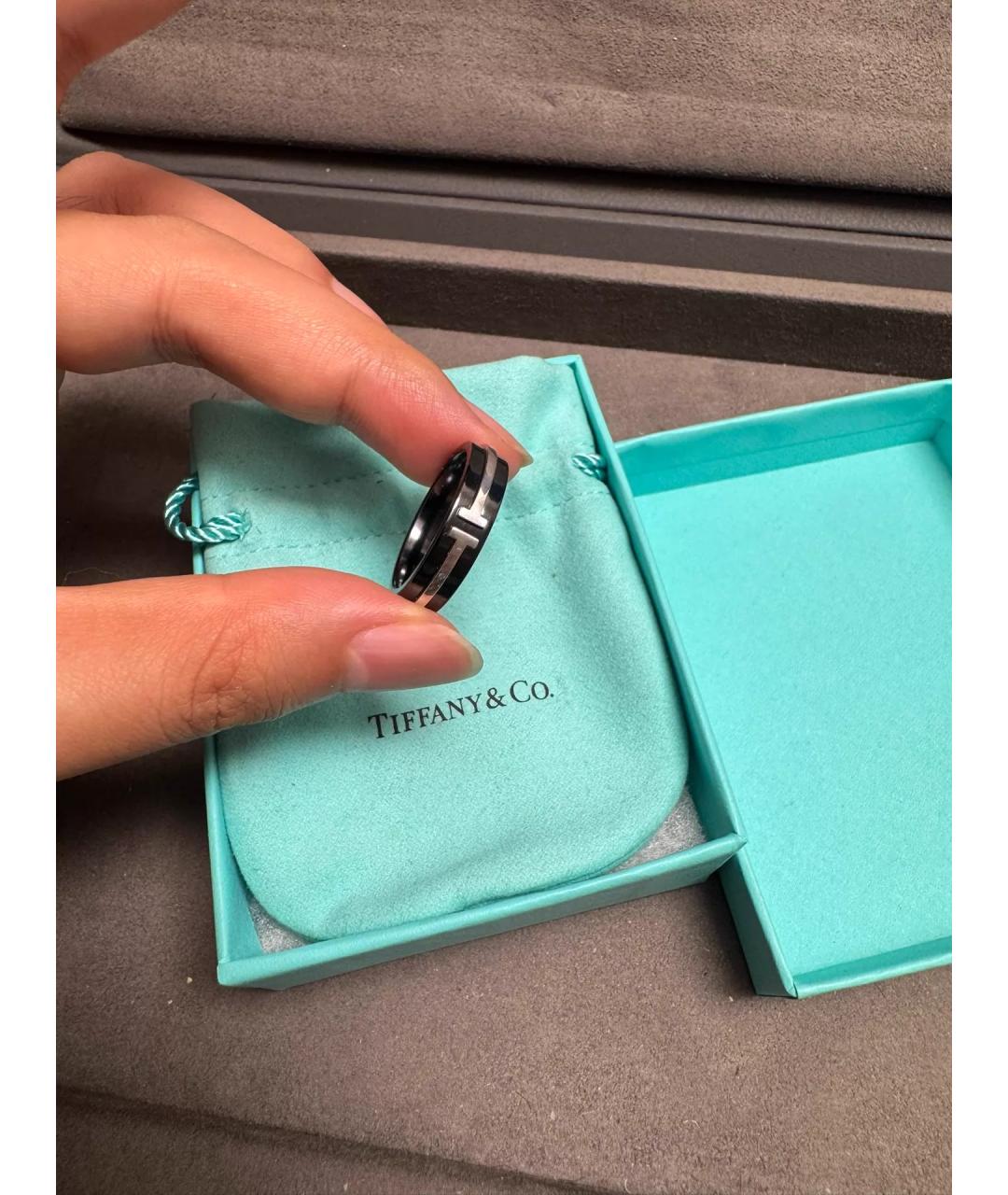 TIFFANY&CO Черное серебряное кольцо, фото 7