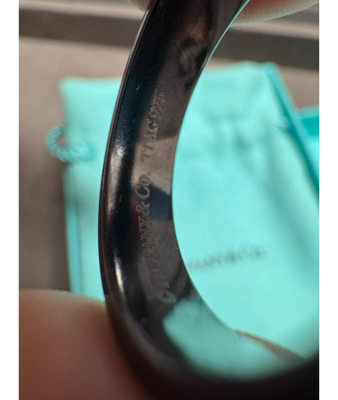 TIFFANY&CO Черное серебряное кольцо, фото 6
