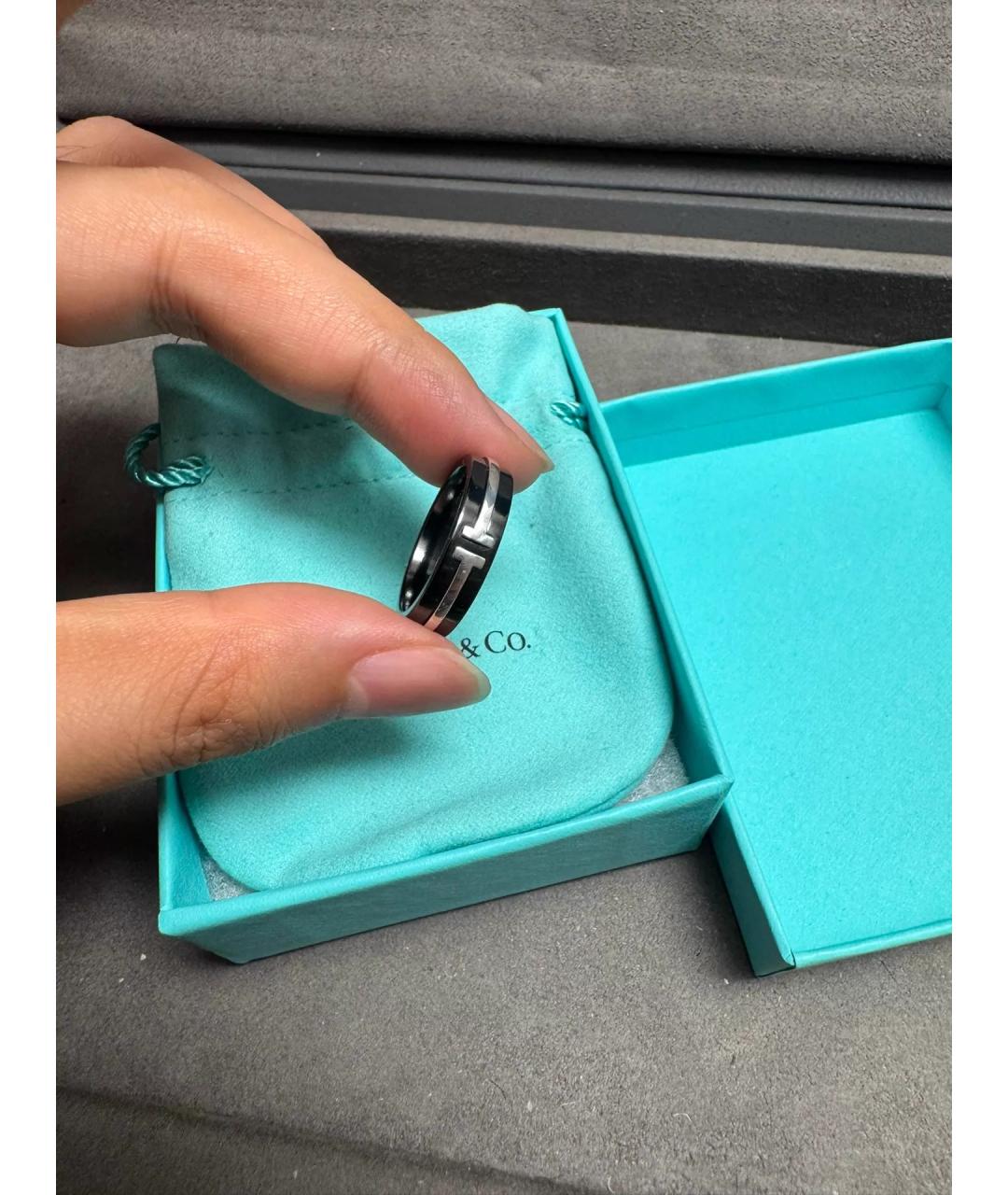 TIFFANY&CO Черное серебряное кольцо, фото 7