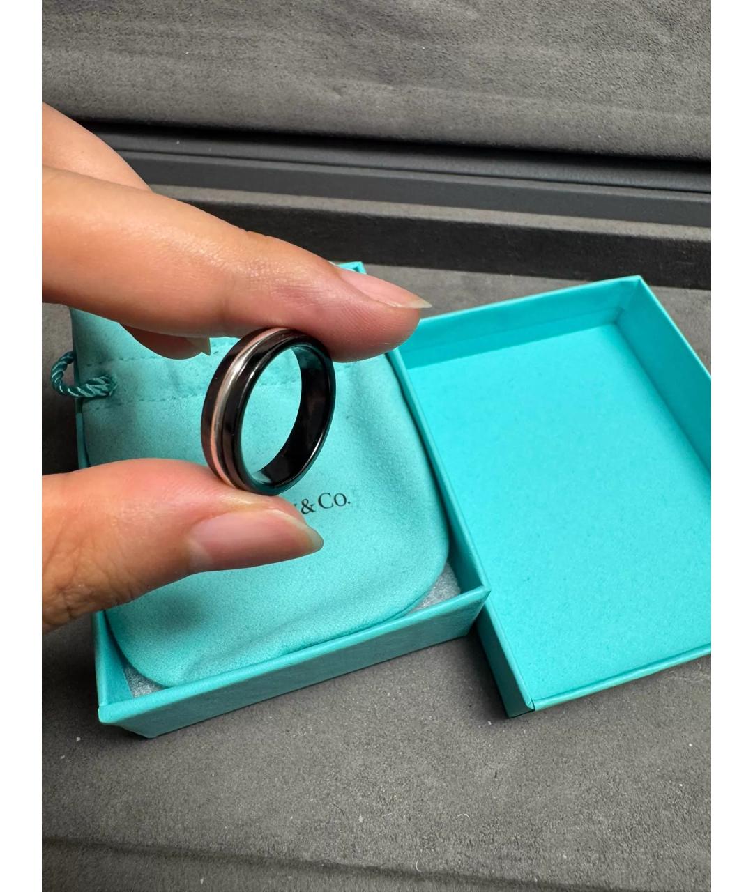TIFFANY&CO Черное серебряное кольцо, фото 5