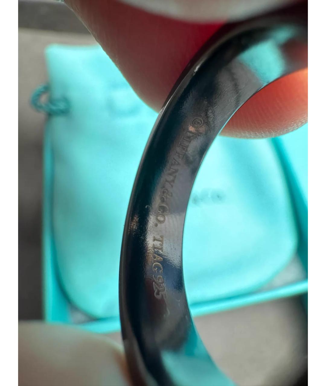 TIFFANY&CO Черное серебряное кольцо, фото 6