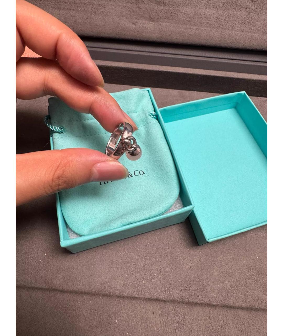 TIFFANY&CO Розовое серебряное кольцо, фото 3