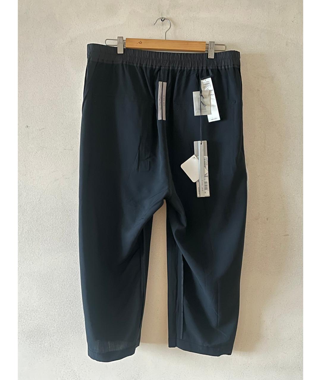 RICK OWENS Черные шерстяные повседневные брюки, фото 4